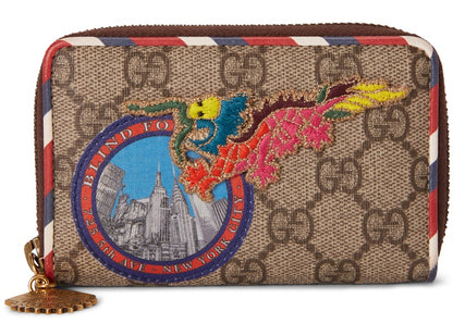 Gucci Zip Wallet Courrier Supreme GG Beige