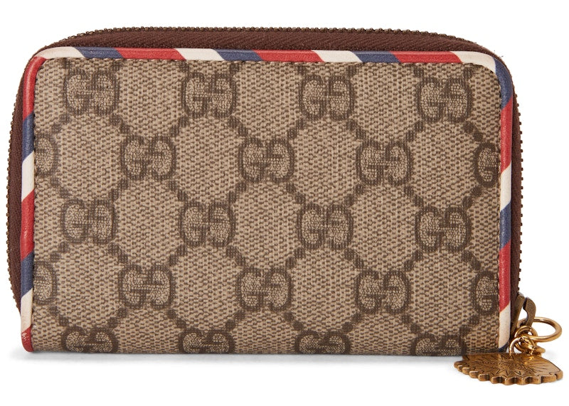 Gucci Zip Wallet Courrier Supreme GG Beige