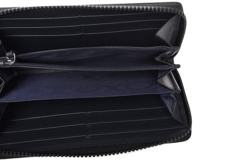 Gucci Zippy Wallet Blue Blooms Silver-Tone Large Beige/Ebony