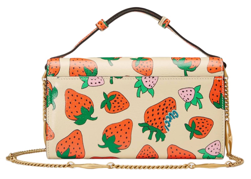 Gucci Zumi Bag Strawberry Mini Ivory Multicolor