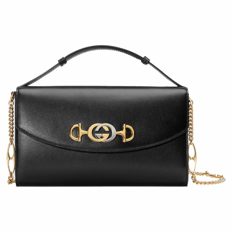 Gucci Zumi Shoulder Bag Smooth Leather Small Black