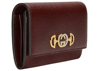 Gucci Zumi Snap Over Wallet Burgundy