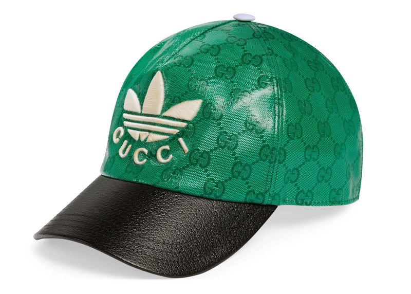 Gucci x Adidas GG Canvas Baseball Cap Green