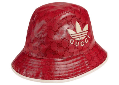 Gucci x Adidas GG Canvas Bucket Hat Red