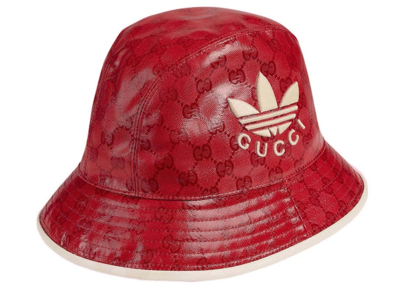 Gucci x Adidas GG Canvas Bucket Hat Red