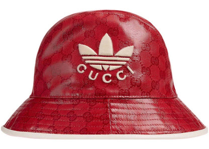 Gucci x Adidas GG Canvas Bucket Hat Red