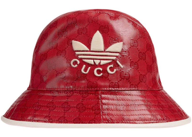 Gucci x Adidas GG Canvas Bucket Hat Red