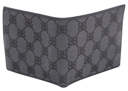 Gucci x Balenciaga The Hacker Project Bi-Fold Wallet (Double Bill Compartment) Black