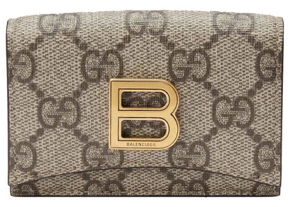 Gucci x Balenciaga The Hacker Project Card Case Wallet Beige/Ebony