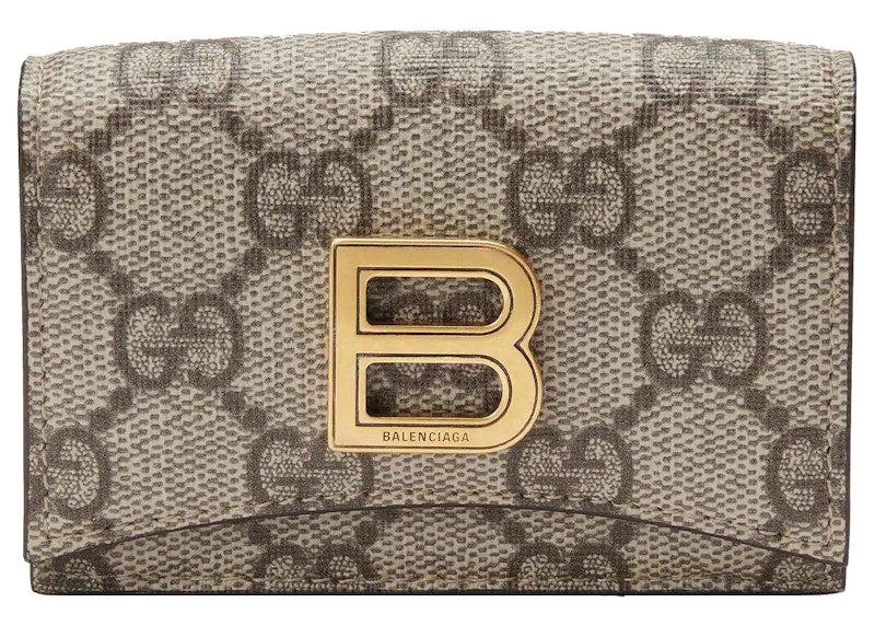 Gucci x Balenciaga The Hacker Project Card Case Wallet Beige/Ebony