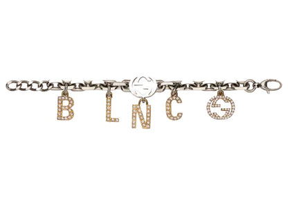 Gucci x Balenciaga The Hacker Project Charm Bracelet With Crystals Silver