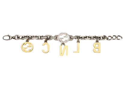 Gucci x Balenciaga The Hacker Project Charm Bracelet With Crystals Silver