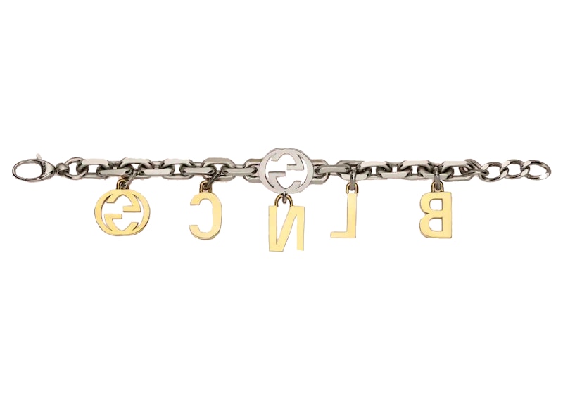 Gucci x Balenciaga The Hacker Project Charm Bracelet With Crystals Silver