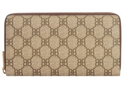 Gucci x Balenciaga The Hacker Project Continental Zip Wallet Beige