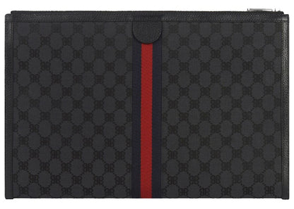 Gucci x Balenciaga The Hacker Project Graffiti Laptop Pouch Black
