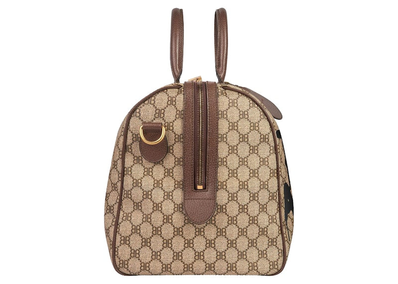 Gucci x Balenciaga The Hacker Project Graffiti Medium Duffle Bag Beige