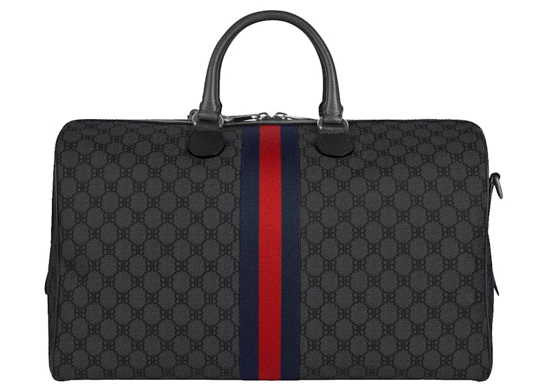 Gucci x Balenciaga The Hacker Project Graffiti Medium Duffle Bag Black