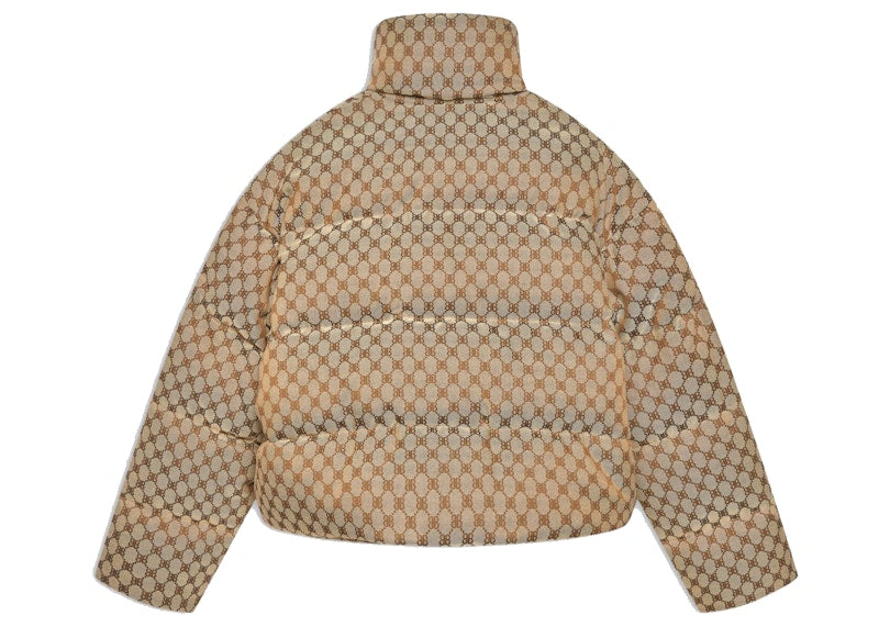 Gucci x Balenciaga Womens The Hacker Project Hacker BB Puffer Jacket Beige/Ebony