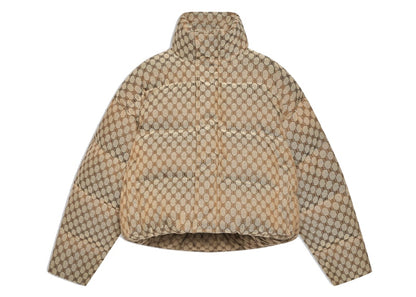 Gucci x Balenciaga Womens The Hacker Project Hacker BB Puffer Jacket Beige/Ebony