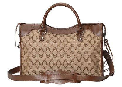 Gucci x Balenciaga The Hacker Project Medium Neo Classic Bag Variation 1 Beige/Ebony