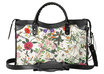 Gucci x Balenciaga The Hacker Project Medium Neo Classic Bag White Flora Canvas