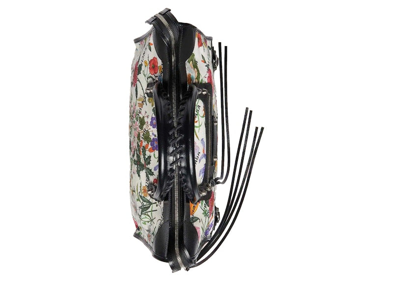 Gucci x Balenciaga The Hacker Project Medium Neo Classic Bag White Flora Canvas