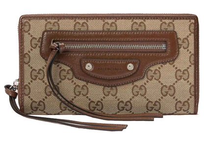 Gucci x Balenciaga The Hacker Project Neo Classic Zip Around Wallet Beige/Ebony