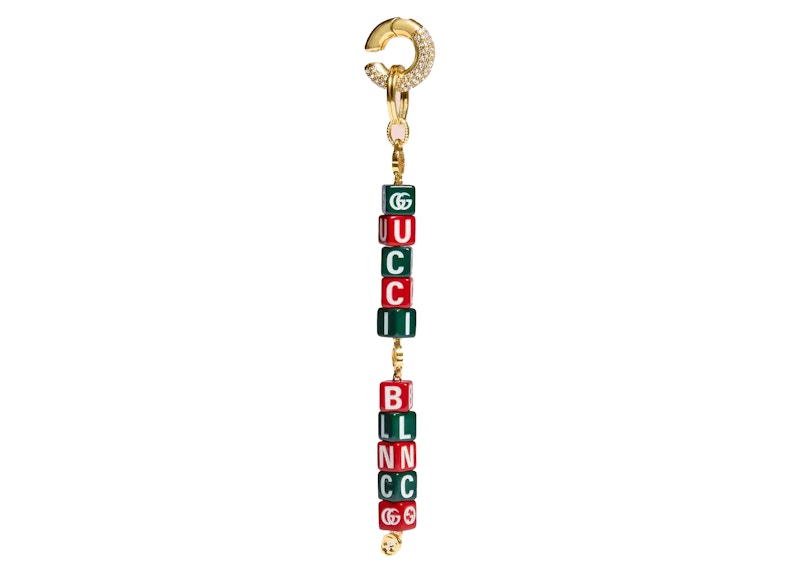 Gucci x Balenciaga The Hacker Project Single Earring With Symbols Green/Red