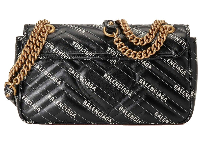 Gucci x Balenciaga The Hacker Project Small GG Marmont Bag Black
