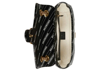 Gucci x Balenciaga The Hacker Project Small GG Marmont Bag Black