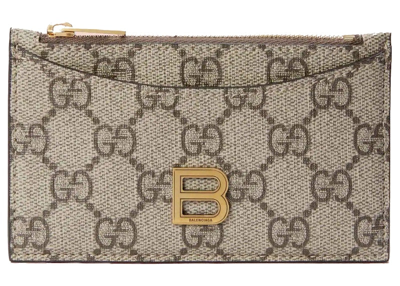 Gucci x Balenciaga The Hacker Project Zip Card Case Beige/Ebony
