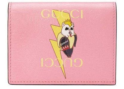Gucci x Banana Print Card Case Pink