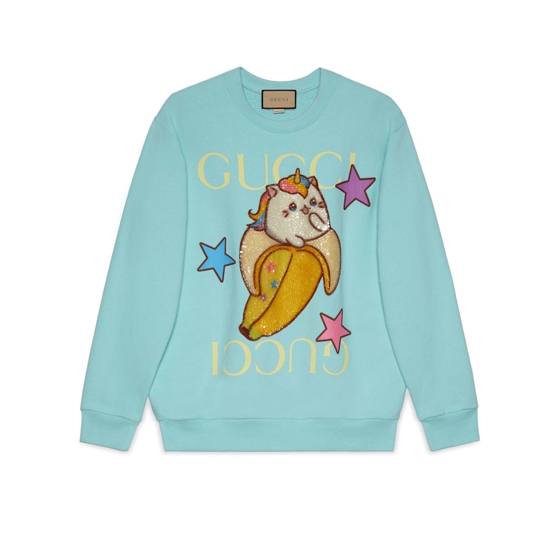 Gucci x Bananya Printed Sweatshirt Blue
