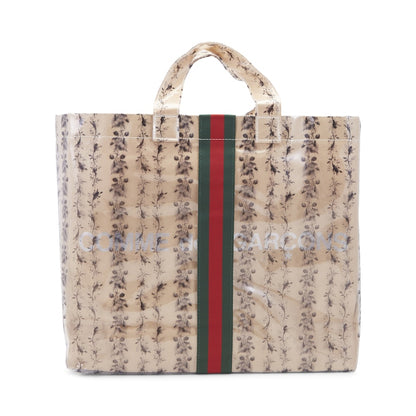 Gucci x Comme des Garcons Paper Tote Bag Floral Vinyl Clear