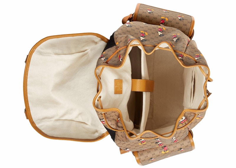Gucci x Disney Backpack Mini GG Supreme Mickey Mouse Medium Beige