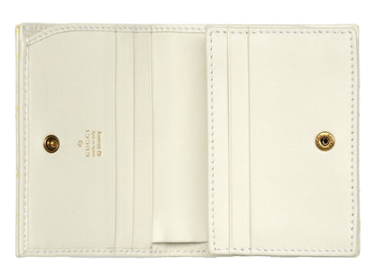 Gucci x Disney GG Marmont Card Case Wallet Matelasse Ivory