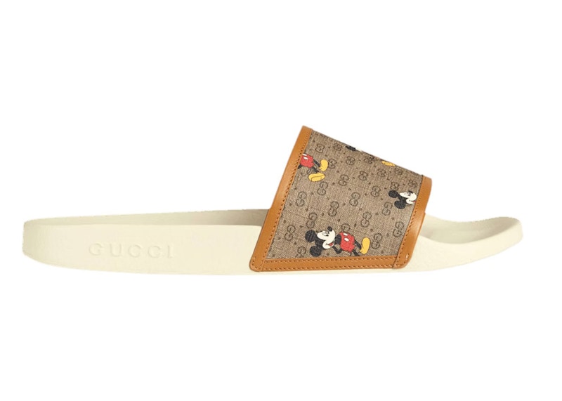 Gucci x Disney GG Mickey Slides Beige