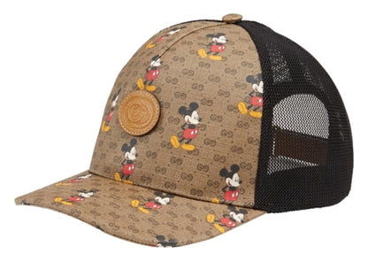 Gucci x Disney Mickey Mouse Print Trucker Hat Brown