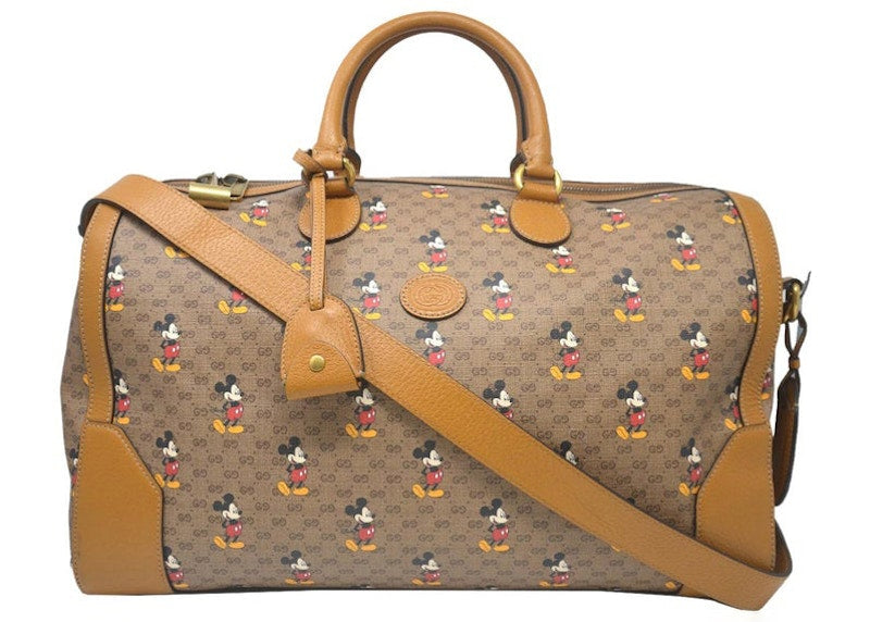 Gucci x Disney Monogram Duffle Travel Bag Beige/Ebony