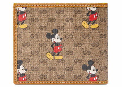 Gucci x Disney Wallet Mini GG Supreme Mickey Mouse Beige