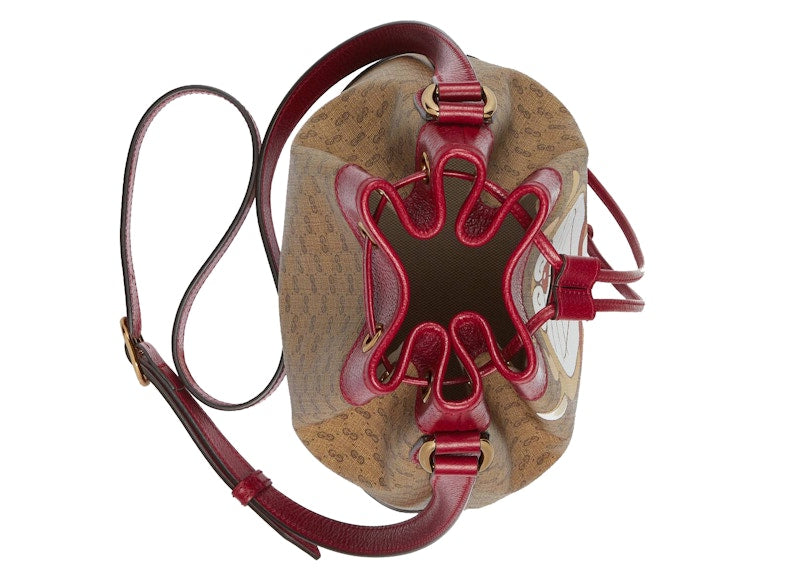 Gucci x Doraemon Bucket Bag Small Ebony/Beige