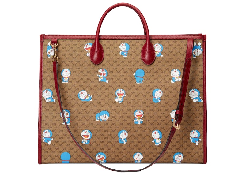 Gucci x Doraemon Tote Bag Large Ebony/Beige