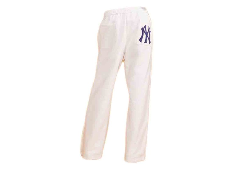 Gucci x MLB 2022 Cotton Jersey Jogging Pant with Yankees Patch Ivory