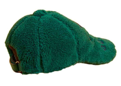Gucci x MLB 2022 Shearling Baseball Hat with Yankees Patch Green