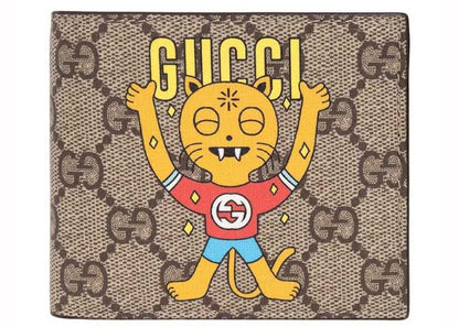 Gucci x Pablo Delcielo Cat Print Wallet Beige Multi