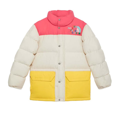 Gucci x The North Face Down Jacket Ivory/Dark Pink/Yellow