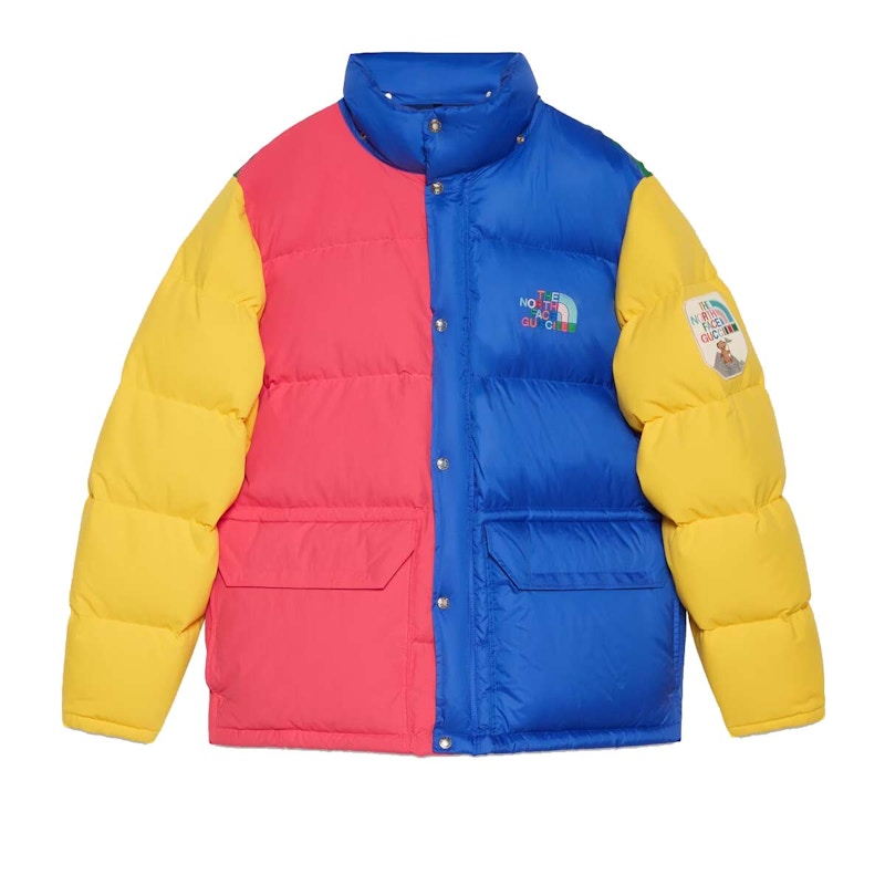 Gucci x The North Face Down Jacket Yellow/Red/Blue/Green Colorblock