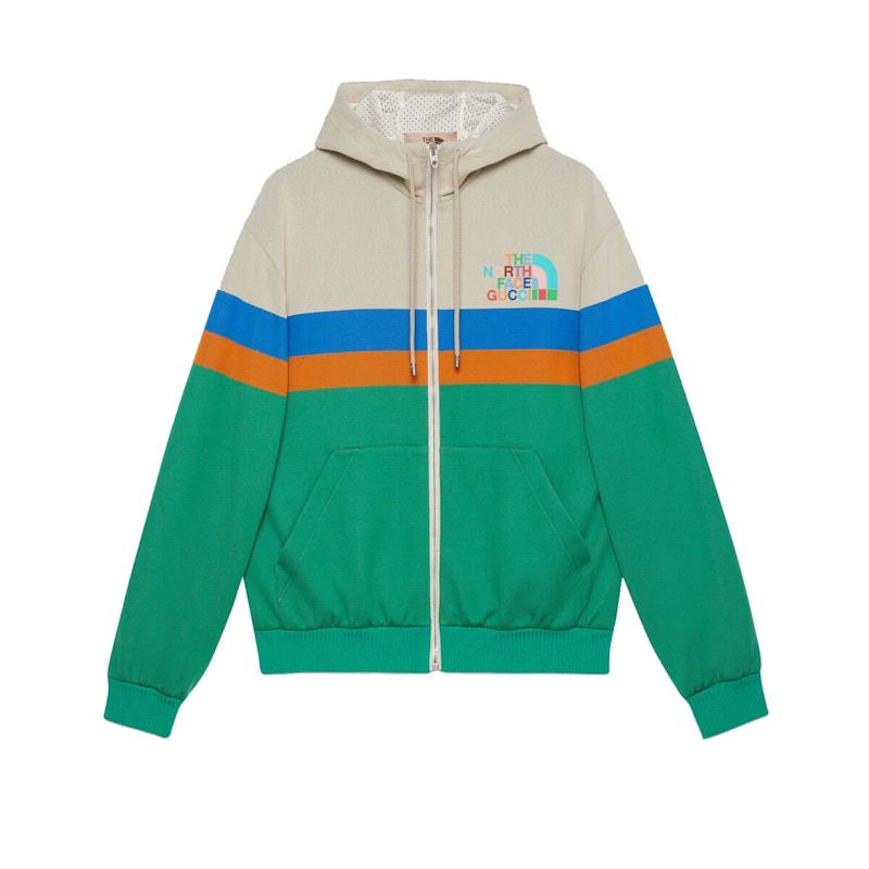 Gucci x The North Face Hooded Jacket Ivory/Green