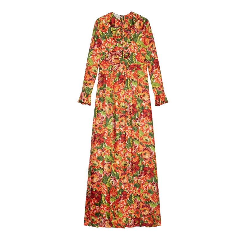 Gucci x The North Face Silk Dress Floral
