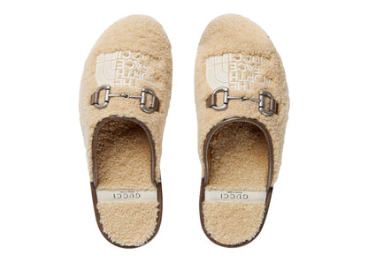 Gucci x The North Face Slippers Beige Wool